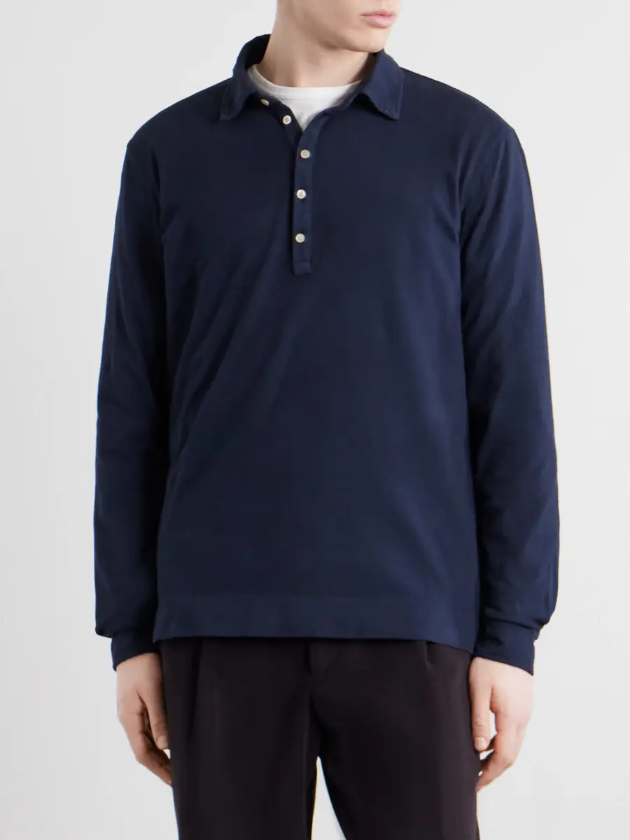 Massimo Alba Raya Cotton-Jersey Polo Shirt - Men | Thumbnail 3