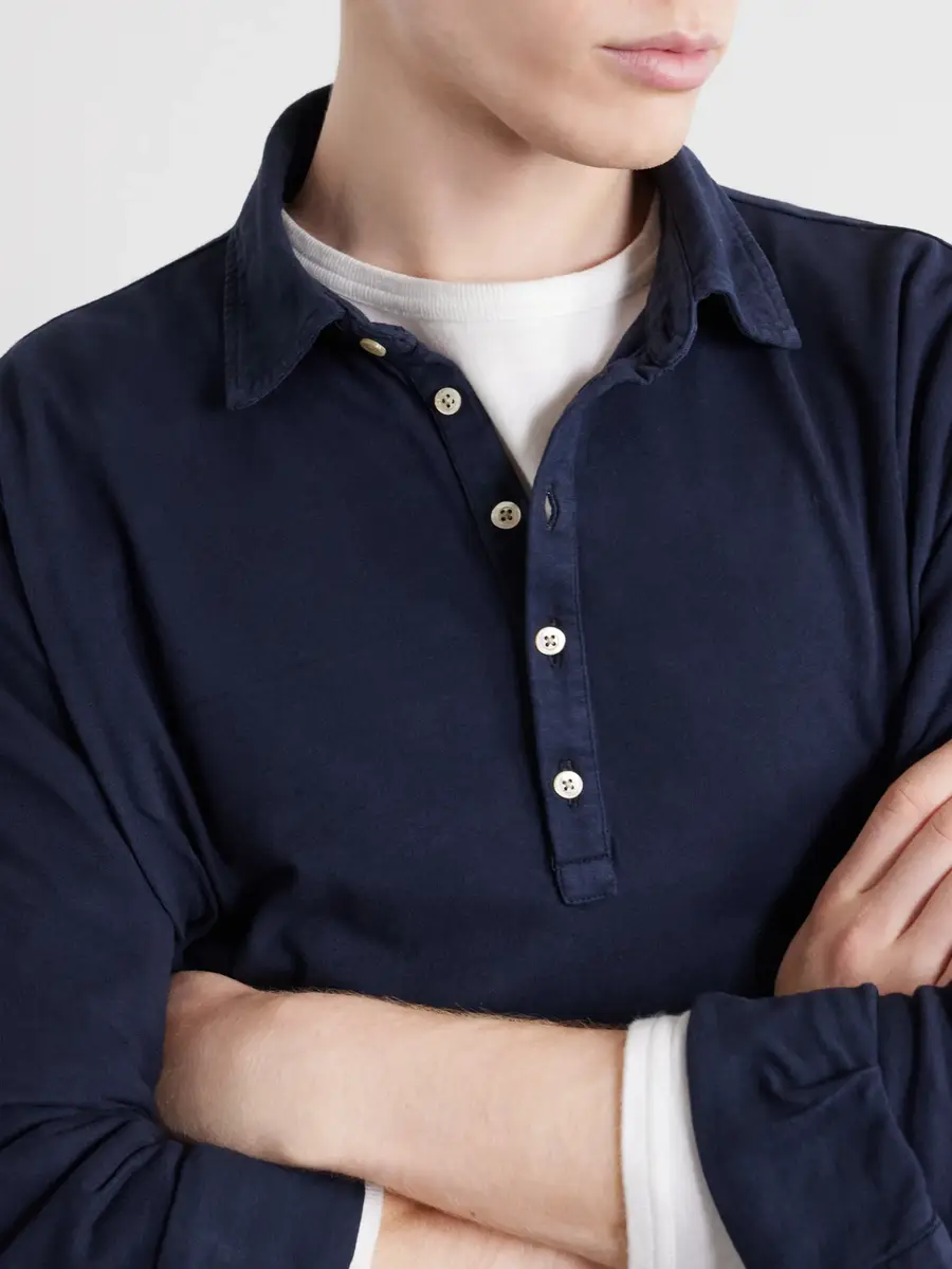 Massimo Alba Raya Cotton-Jersey Polo Shirt - Men | Thumbnail 5