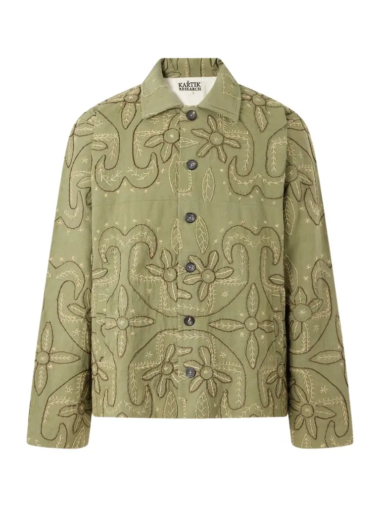 Kartik Research Godhadi Embroidered Cotton-Canvas Blouson Jacket - Men | Image 1 Kartik Research Godhadi Embroidered Cotton-Canvas Blouson Jacket - Men | Image 1