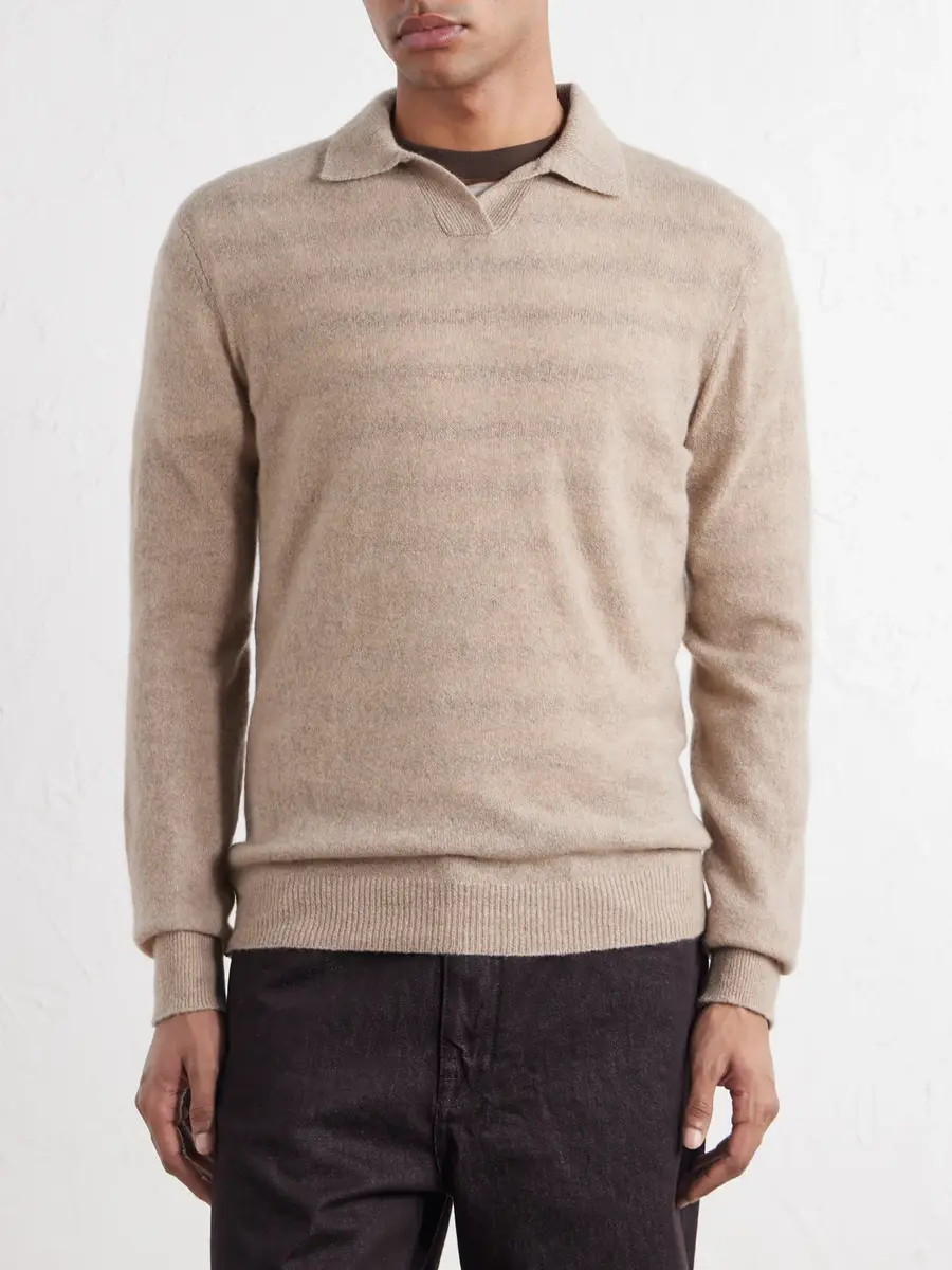 Altea Wool and Cashmere-Blend Polo Sweater - Men | Thumbnail 3