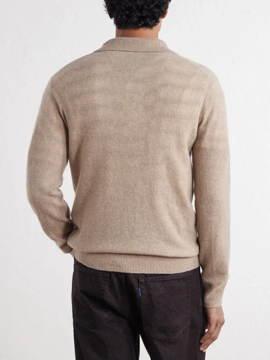 Altea Wool and Cashmere-Blend Polo Sweater - Men | Thumbnail 4