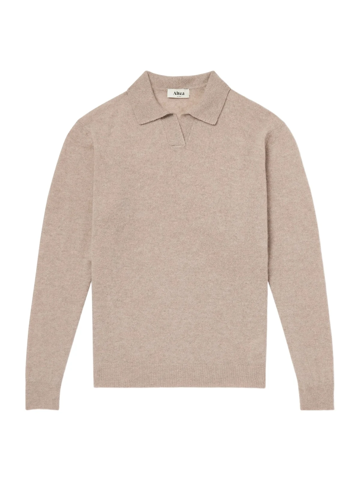 Wool and Cashmere-Blend Polo Sweater - Men Wool and Cashmere-Blend Polo Sweater - Men