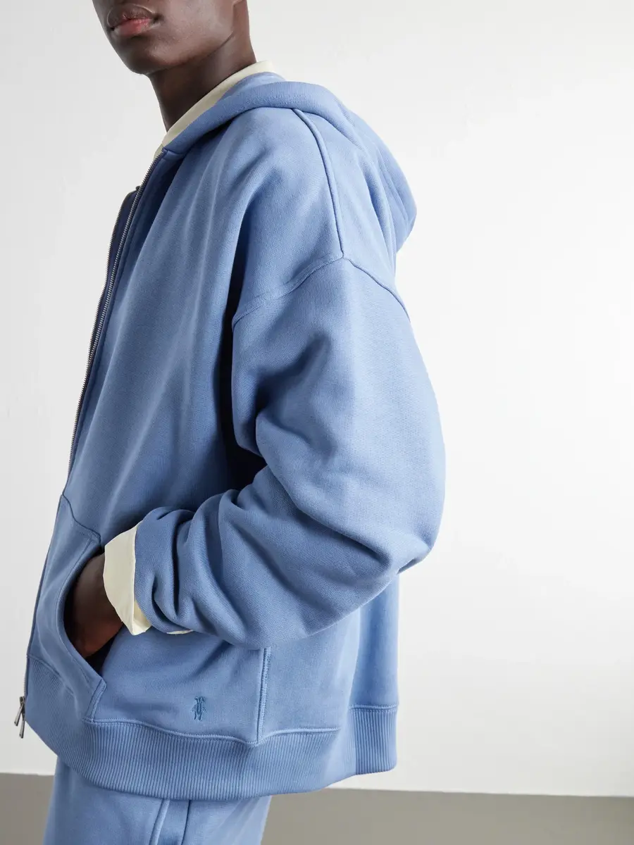 The Elder Statesman Cotton-Jersey Zip-Up Hoodie - Men | Thumbnail 5 The Elder Statesman Cotton-Jersey Zip-Up Hoodie - Men | Thumbnail 5