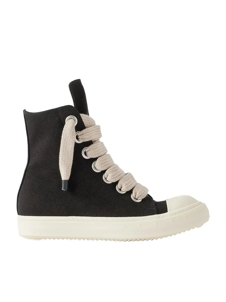 DRKSHDW by Rick Owens Jumbolace Denim Sneakers - Men | Image 1 DRKSHDW by Rick Owens Jumbolace Denim Sneakers - Men | Image 1