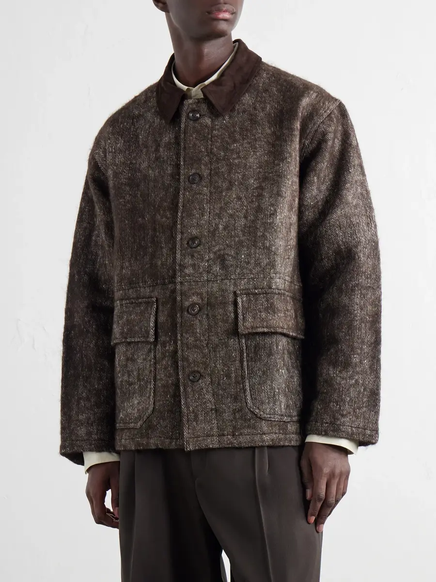 Kartik Research Suede-Trimmed Yak and Silk-Blend Twill Jacket - Men | Thumbnail 3 Kartik Research Suede-Trimmed Yak and Silk-Blend Twill Jacket - Men | Thumbnail 3