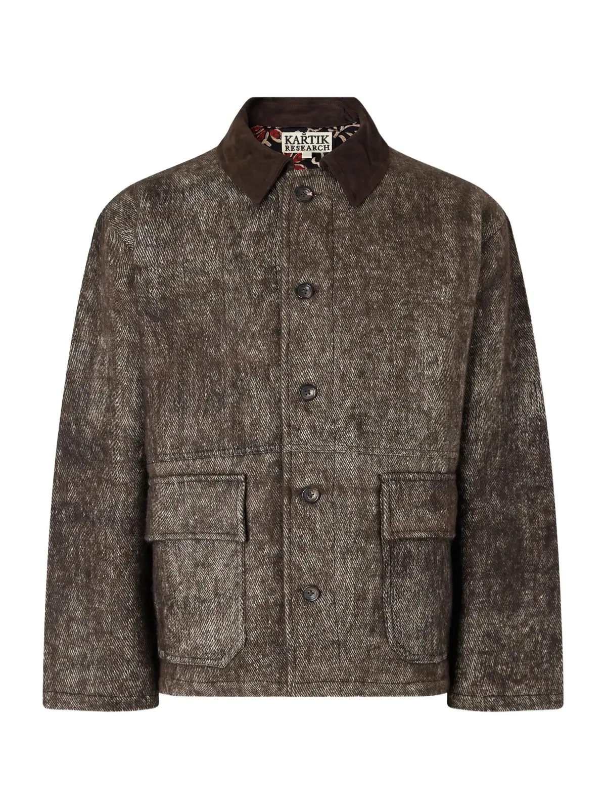 Suede-Trimmed Yak and Silk-Blend Twill Jacket - Men Suede-Trimmed Yak and Silk-Blend Twill Jacket - Men