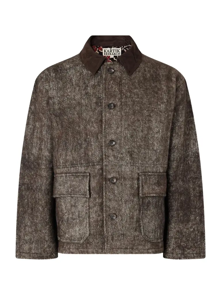 Kartik Research Suede-Trimmed Yak and Silk-Blend Twill Jacket - Men
