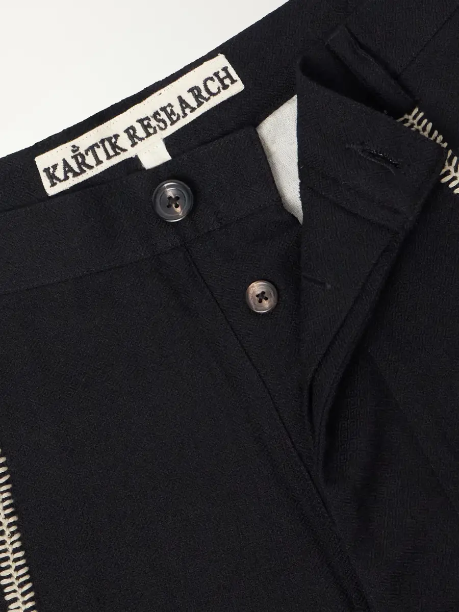 Kartik Research Sultan Straight-Leg Embroidered Wool Trousers - Men | Thumbnail 6 Kartik Research Sultan Straight-Leg Embroidered Wool Trousers - Men | Thumbnail 6