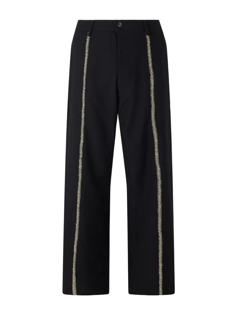 Kartik Research Sultan Straight-Leg Embroidered Wool Trousers - Men