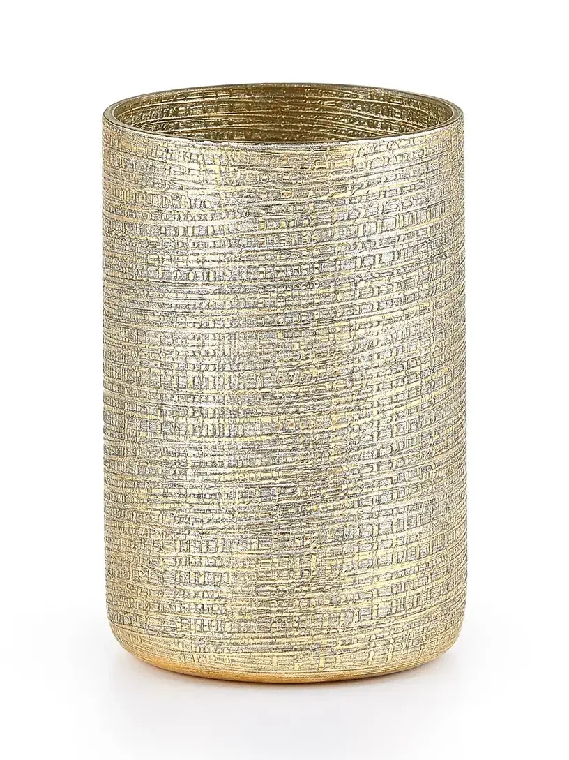 Labrazel Woven Metallic Brush Holder
