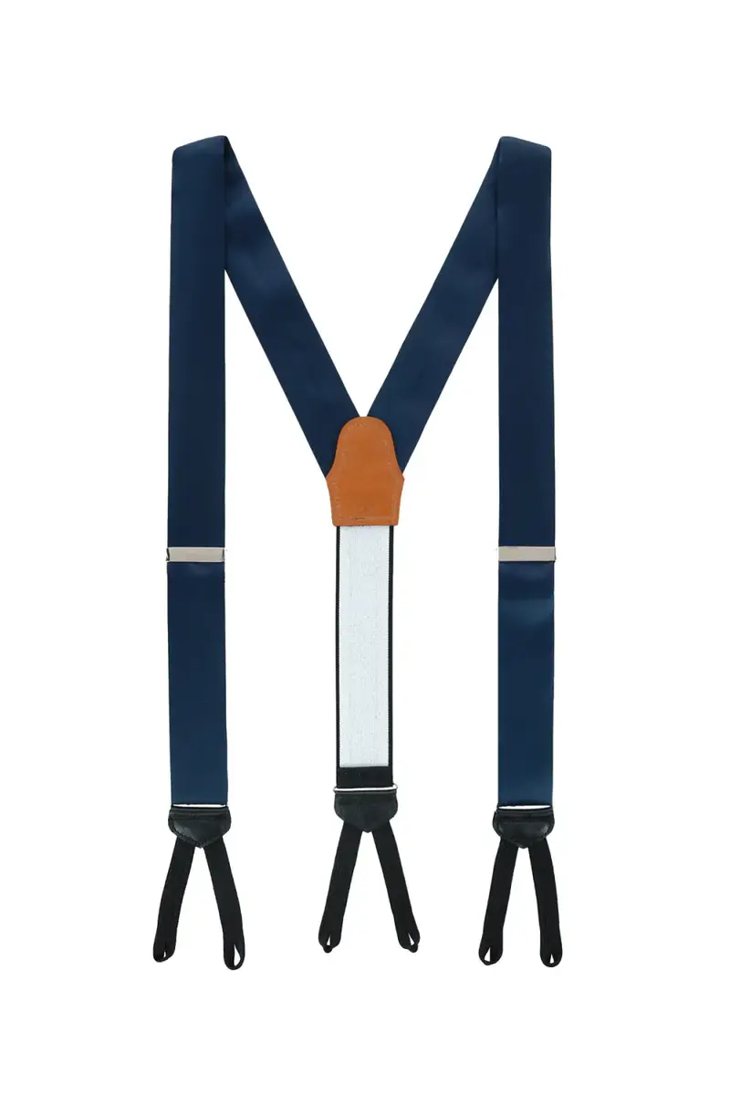 Trafalgar Men's Sutton Solid Silk Suspender Braces | Thumbnail 3 Trafalgar Men's Sutton Solid Silk Suspender Braces | Thumbnail 3