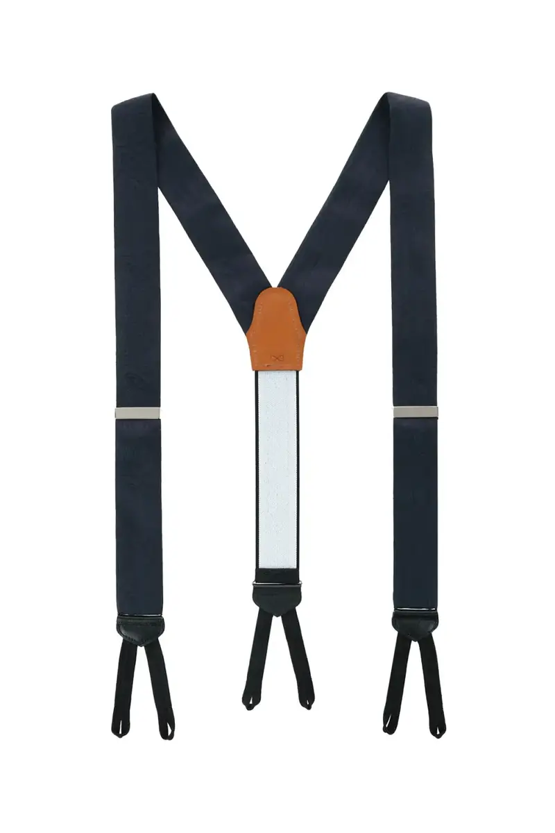 Trafalgar Men's Banbury Tonal-Paisley Silk Suspender Braces | Thumbnail 3
