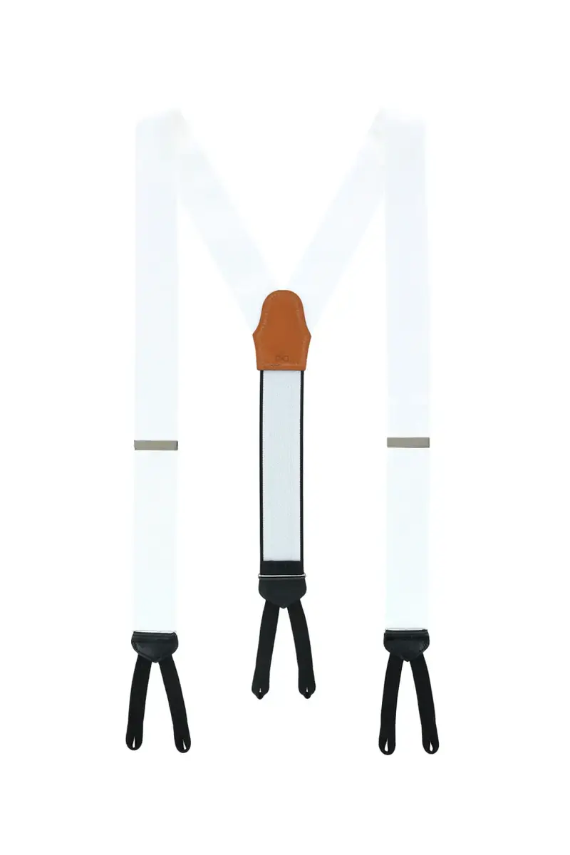 Trafalgar Men's Sutton Solid Silk Suspender Braces | Thumbnail 3 Trafalgar Men's Sutton Solid Silk Suspender Braces | Thumbnail 3