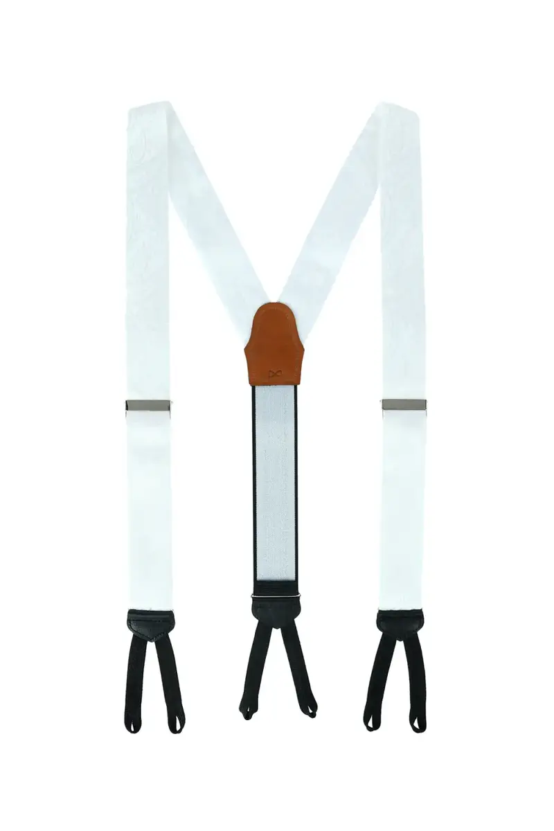 Trafalgar Men's Banbury Tonal-Paisley Silk Suspender Braces | Thumbnail 3
