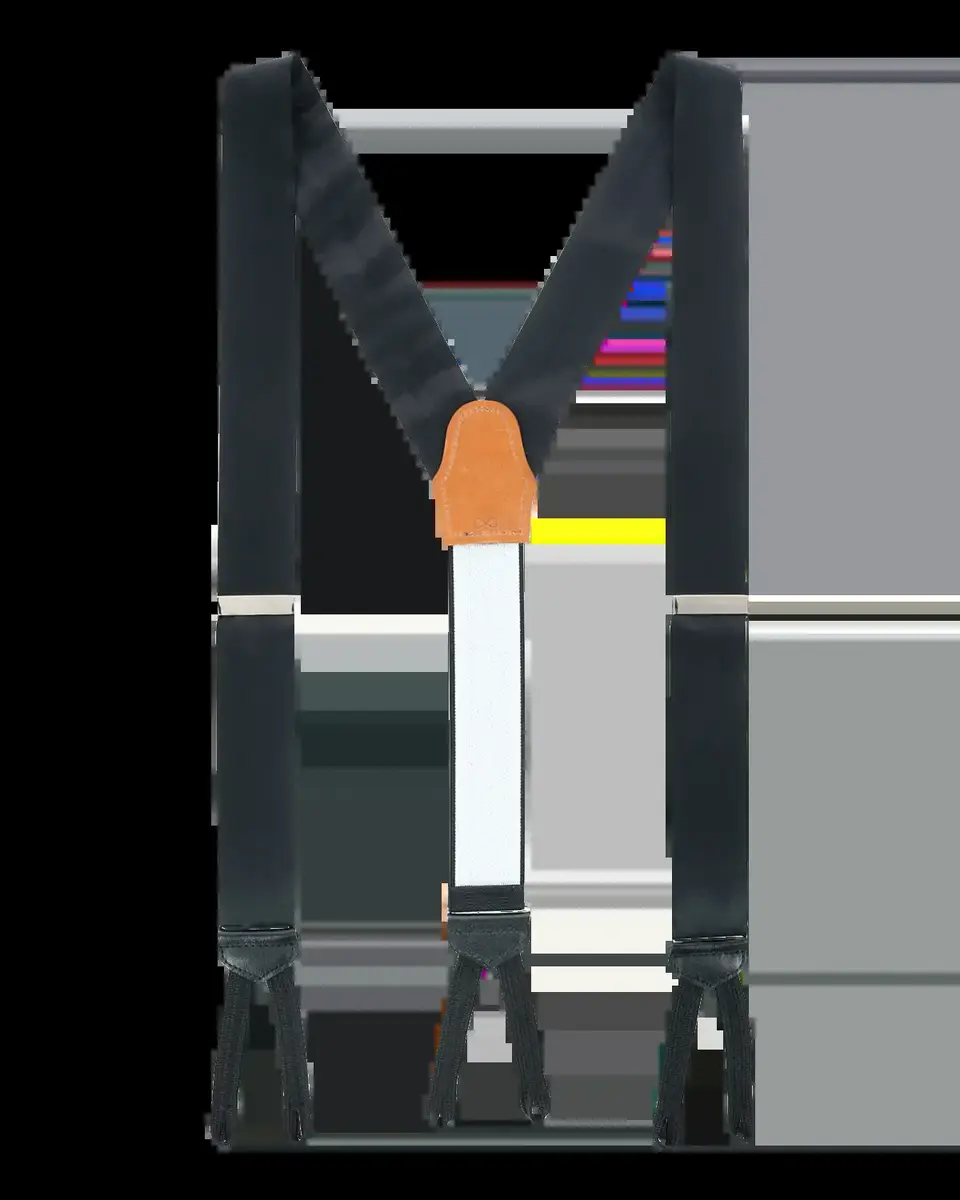 Trafalgar Men's Sutton Solid Silk Suspender Braces | Thumbnail 2