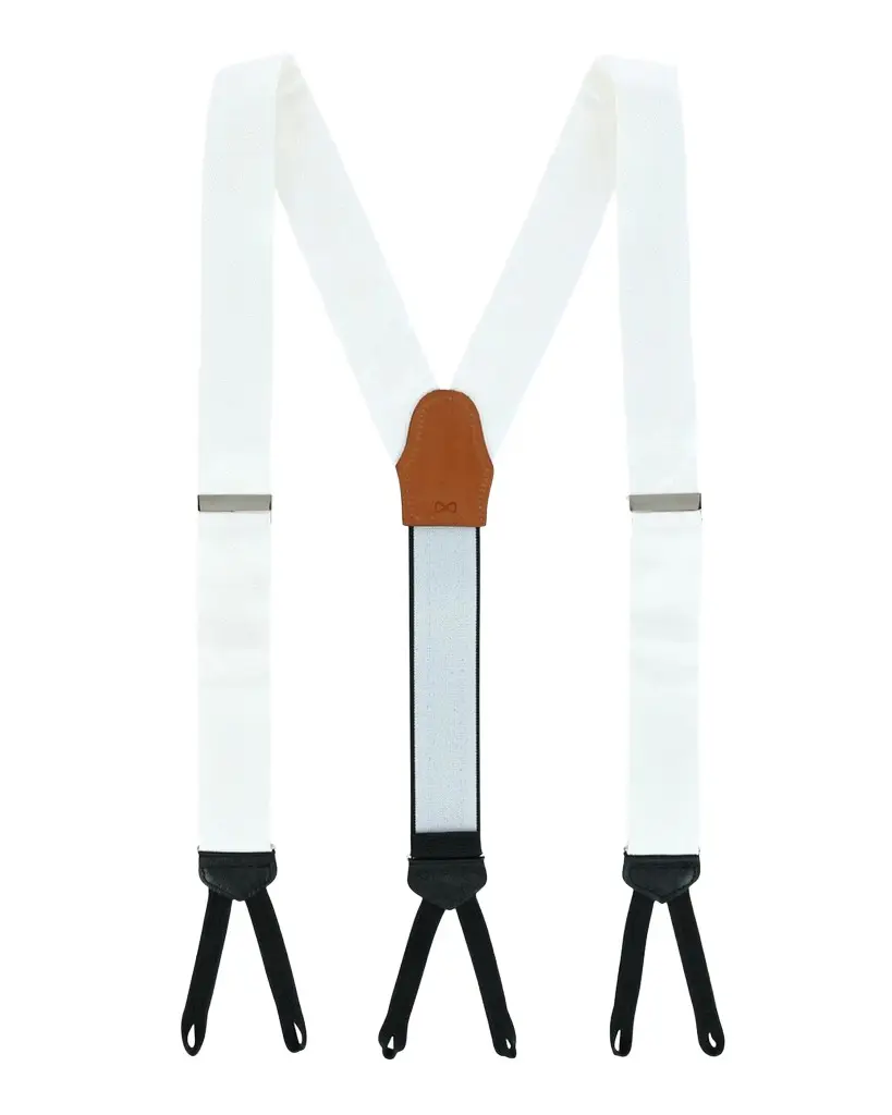 Trafalgar Men's Monte Bello Interlocked Silk Formal Brace Suspenders