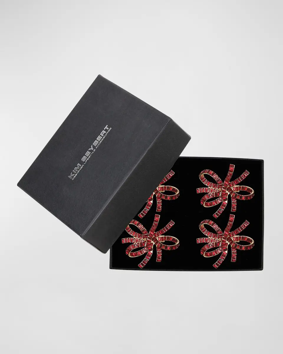 Kim Seybert Jeweled Bow Napkin Rings, Set of 4 | Thumbnail 2