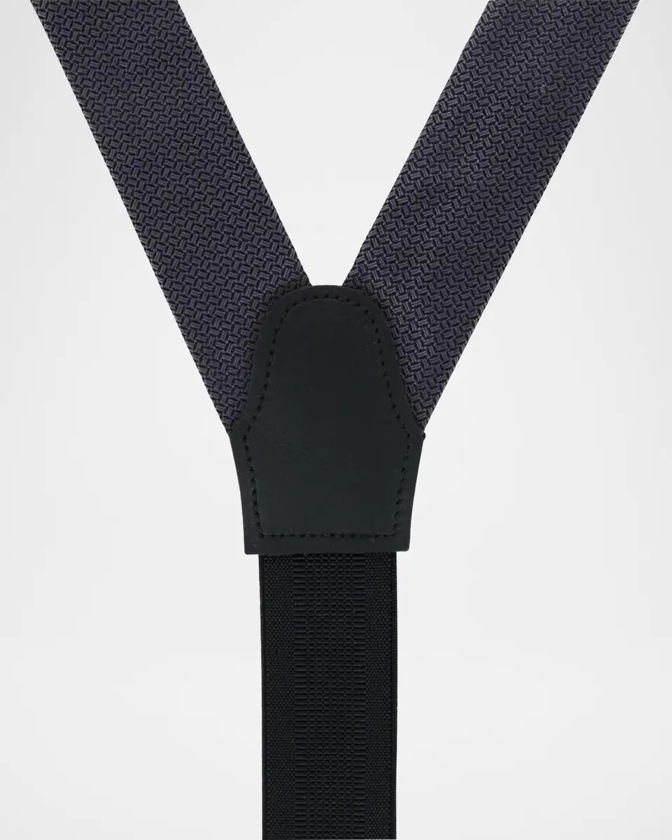 Trafalgar Men's Monte Bello Interlocked Silk Formal Brace Suspenders | Thumbnail 2 Trafalgar Men's Monte Bello Interlocked Silk Formal Brace Suspenders | Thumbnail 2