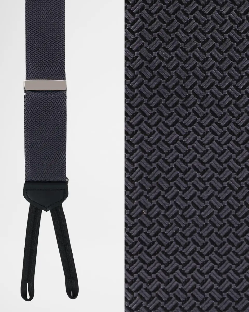 Trafalgar Men's Monte Bello Interlocked Silk Formal Brace Suspenders | Thumbnail 3 Trafalgar Men's Monte Bello Interlocked Silk Formal Brace Suspenders | Thumbnail 3