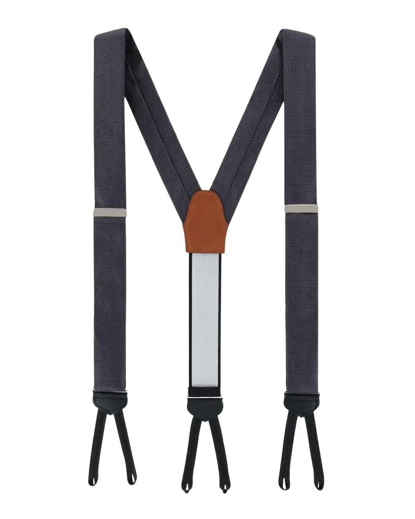 Trafalgar Men's Monte Bello Interlocked Silk Formal Brace Suspenders