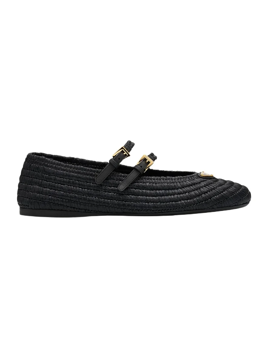 Stuoia Raffia Dual Mary Jane Ballerina Flats Stuoia Raffia Dual Mary Jane Ballerina Flats