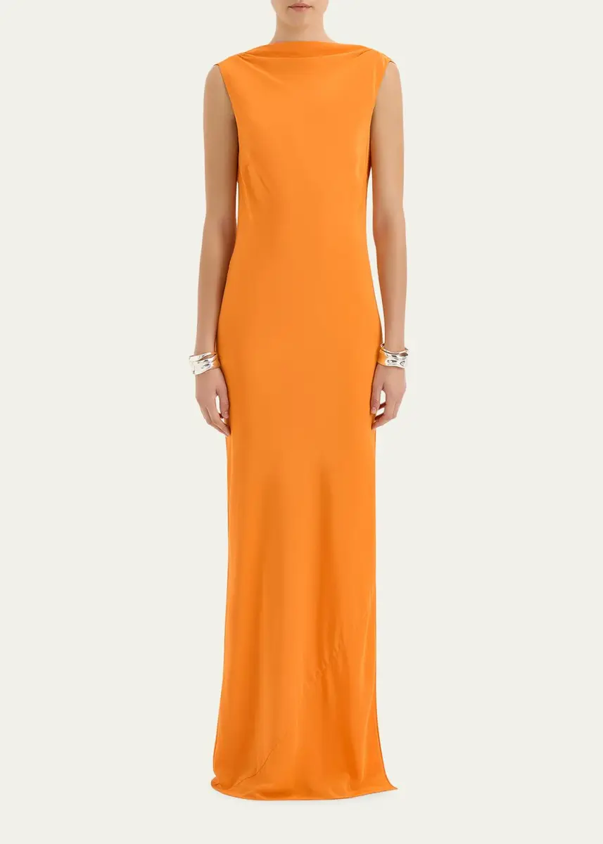 SIR. Isla Cowl-Back Silk Gown | Thumbnail 2