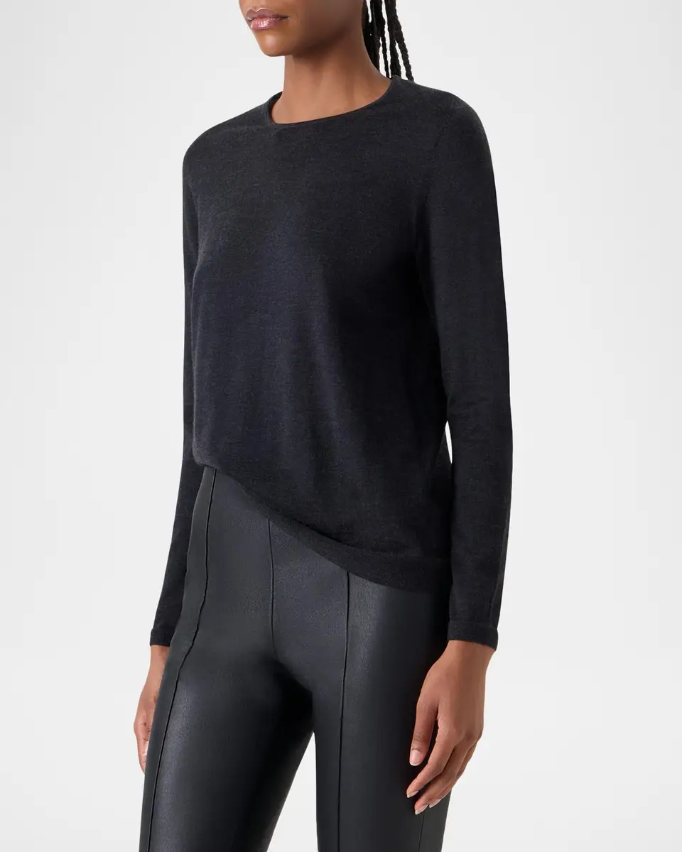 Akris Cashmere-Silk Fine Gauge Knit Sweater | Thumbnail 4 Akris Cashmere-Silk Fine Gauge Knit Sweater | Thumbnail 4