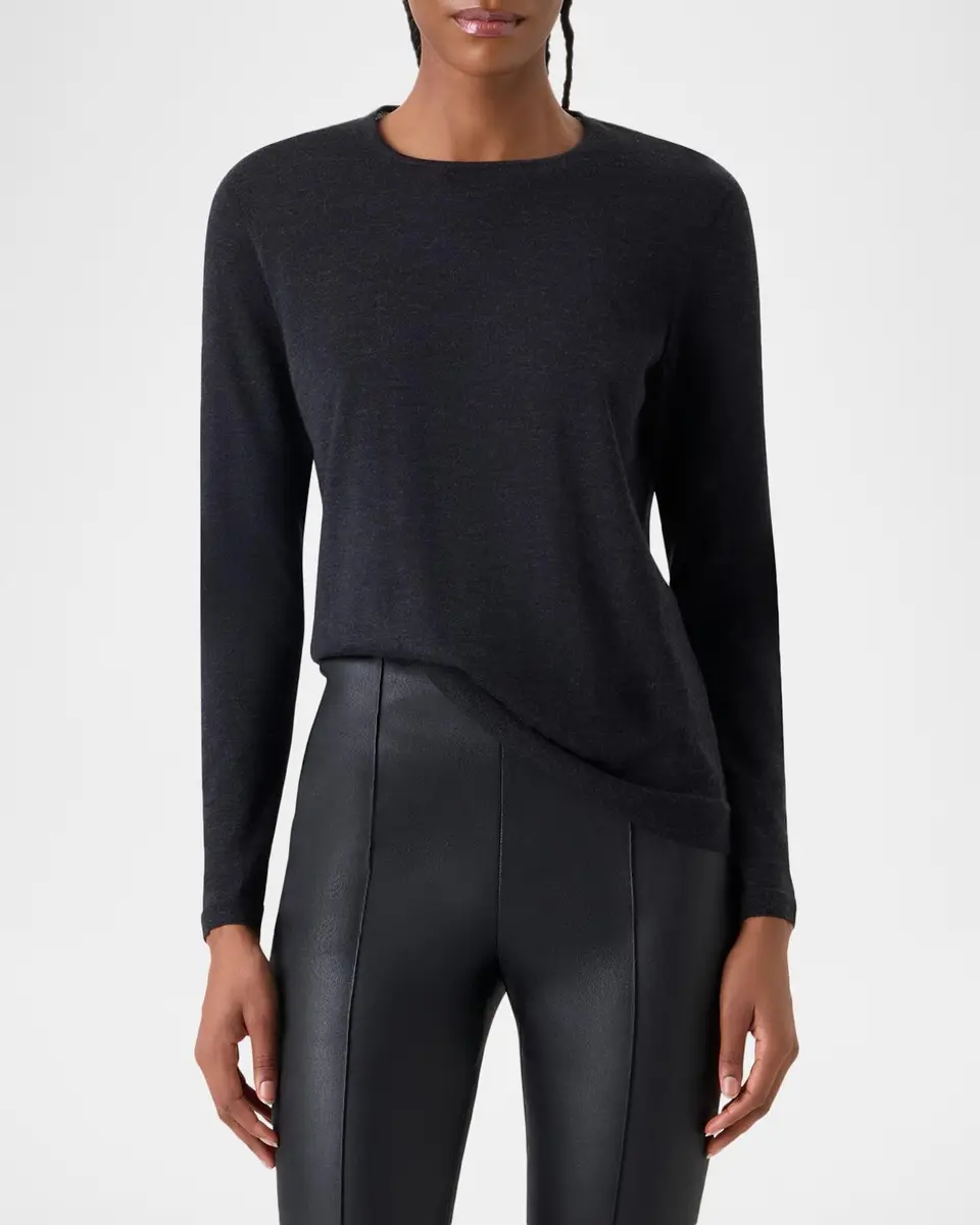 Akris Cashmere-Silk Fine Gauge Knit Sweater | Thumbnail 6 Akris Cashmere-Silk Fine Gauge Knit Sweater | Thumbnail 6