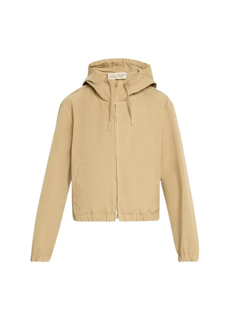 Nili Lotan Clyde Hooded Cotton Windbreaker | Image 1 Nili Lotan Clyde Hooded Cotton Windbreaker | Image 1