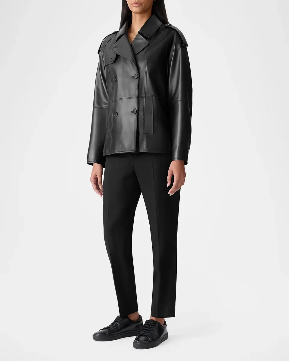 Mackage Dolores Double-Breasted Leather Jacket | Thumbnail 2
