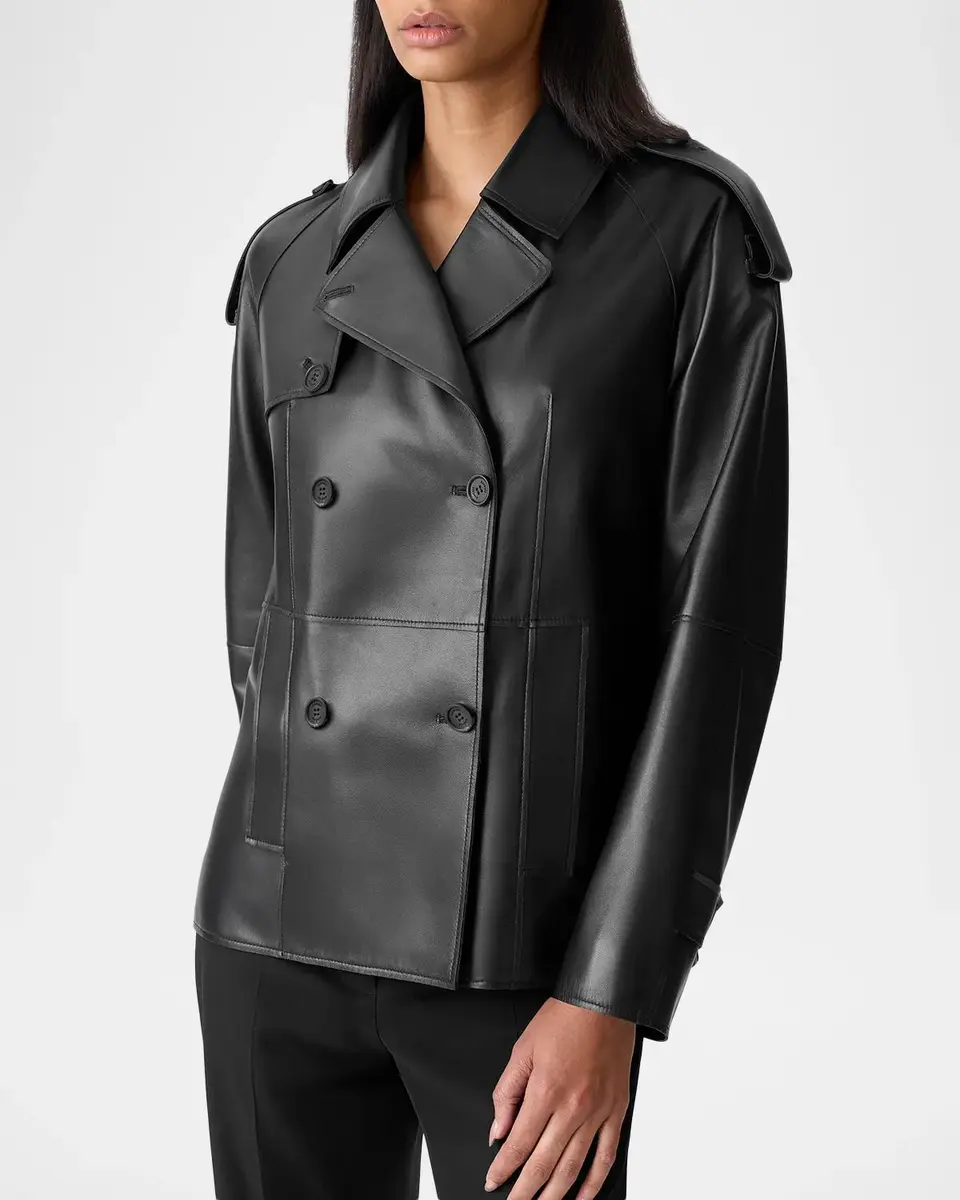 Mackage Dolores Double-Breasted Leather Jacket | Thumbnail 4