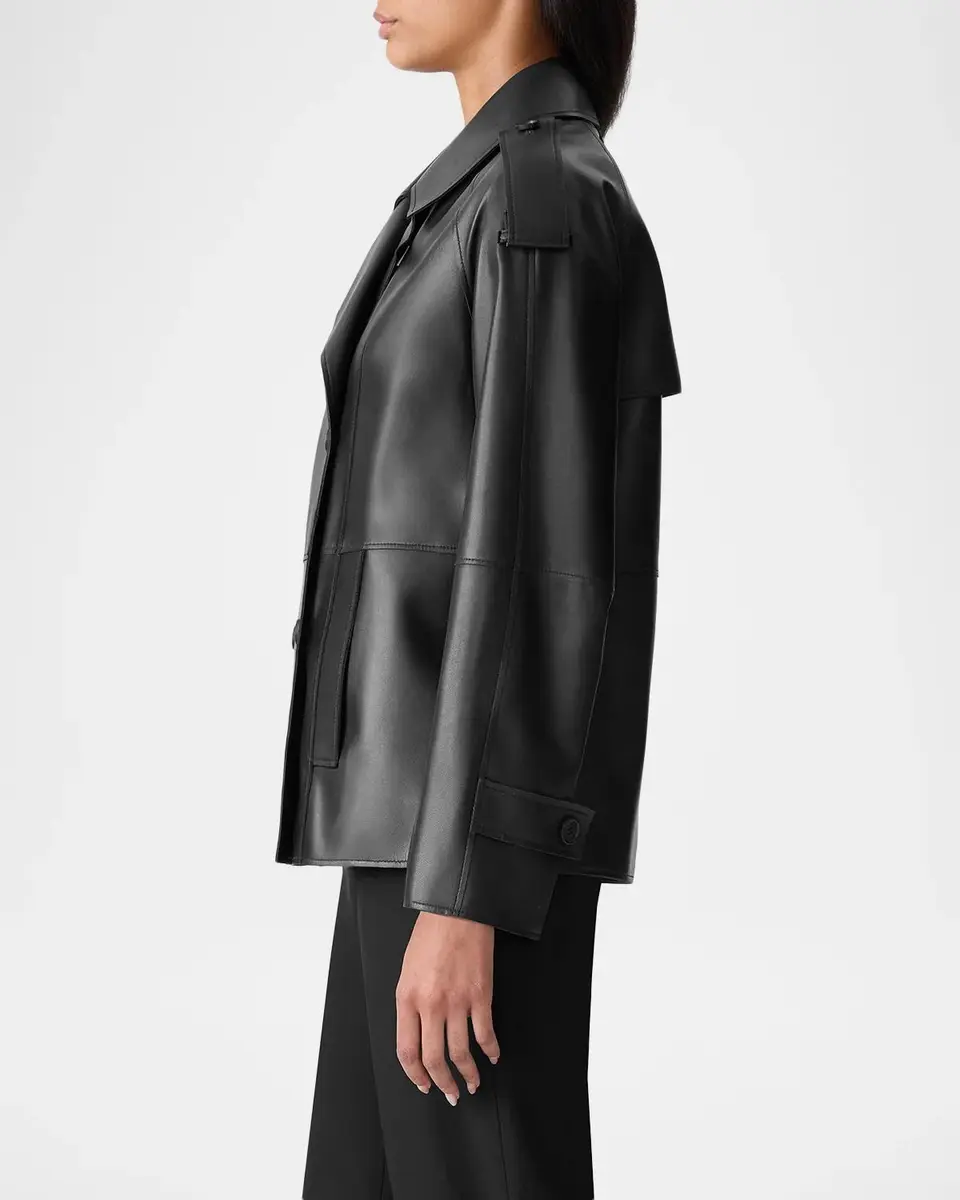 Mackage Dolores Double-Breasted Leather Jacket | Thumbnail 5