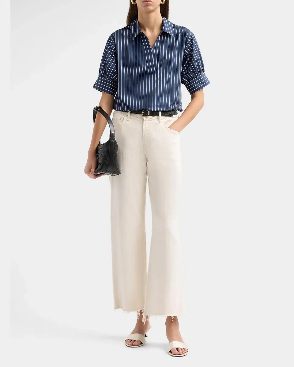 Frame The Popover Striped Cotton Top | Thumbnail 2 Frame The Popover Striped Cotton Top | Thumbnail 2