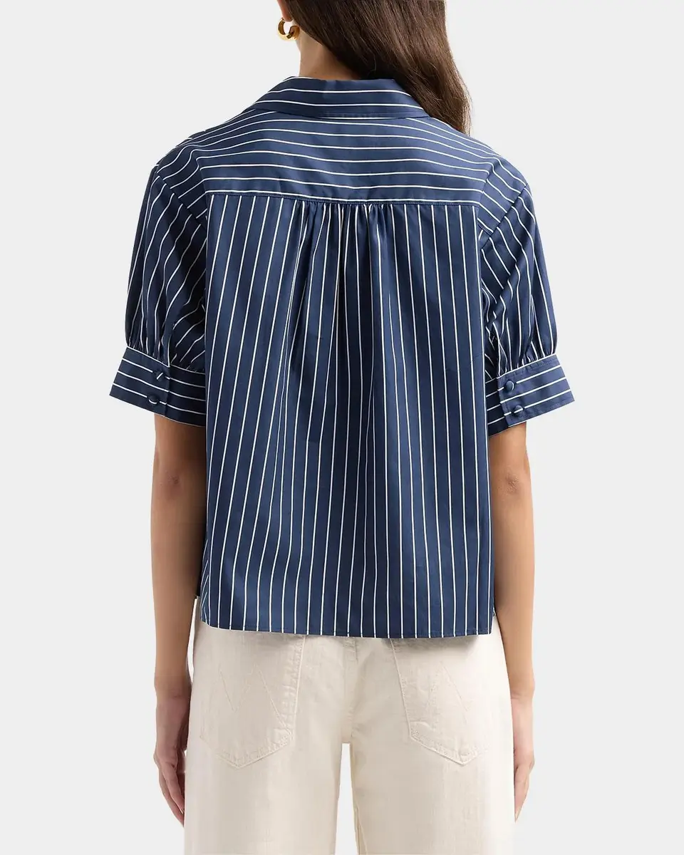 Frame The Popover Striped Cotton Top | Thumbnail 3 Frame The Popover Striped Cotton Top | Thumbnail 3