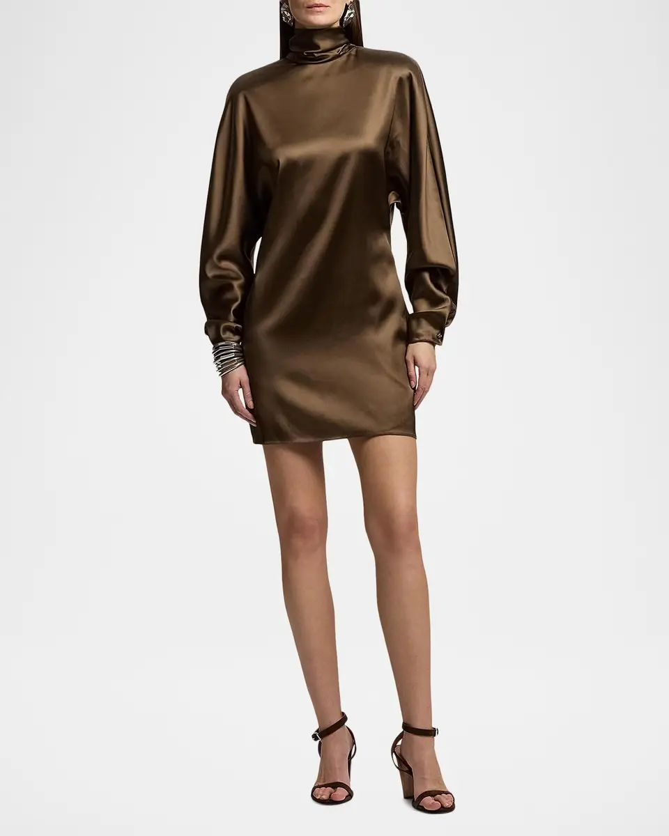 Ralph Lauren Collection Candi Satin Cocktail Dress | Thumbnail 4 Ralph Lauren Collection Candi Satin Cocktail Dress | Thumbnail 4