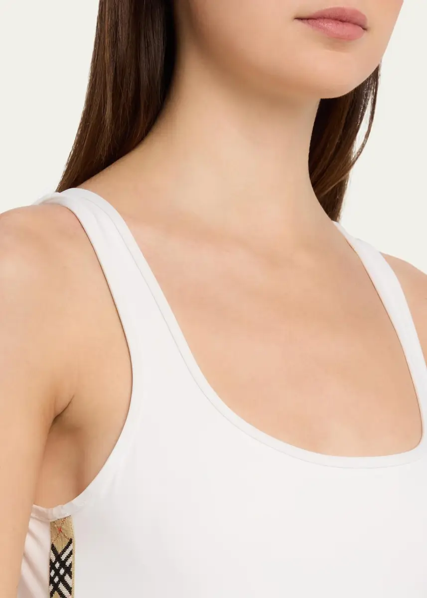 Burberry Sorcha Check Trim One-Piece Swimsuit | Thumbnail 4 Burberry Sorcha Check Trim One-Piece Swimsuit | Thumbnail 4