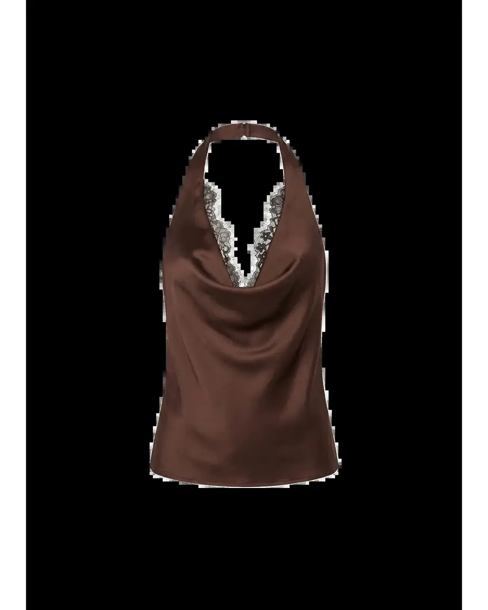 SEROYA Lovella Satin Halter Top | Thumbnail 2 SEROYA Lovella Satin Halter Top | Thumbnail 2