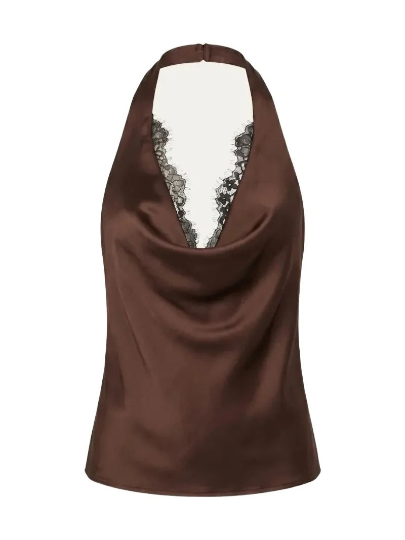 Lovella Satin Halter Top
