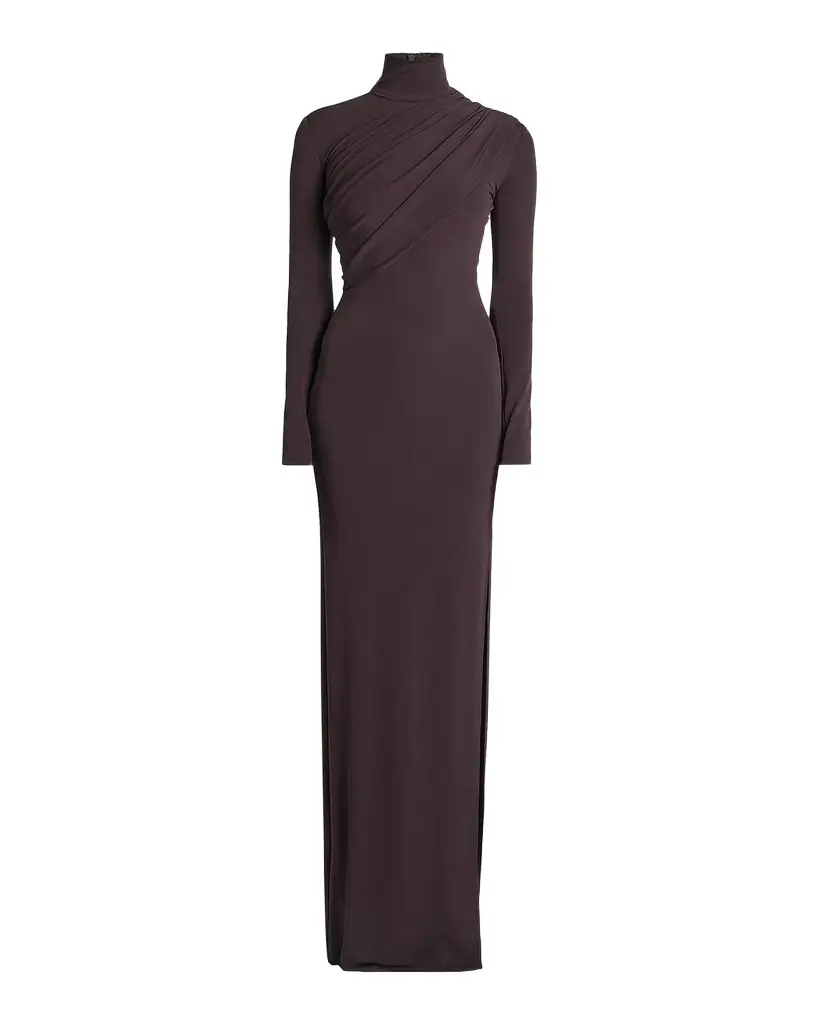 Courreges Turtleneck Twisted Jersey Long-Sleeve Gown | Image 1 Courreges Turtleneck Twisted Jersey Long-Sleeve Gown | Image 1
