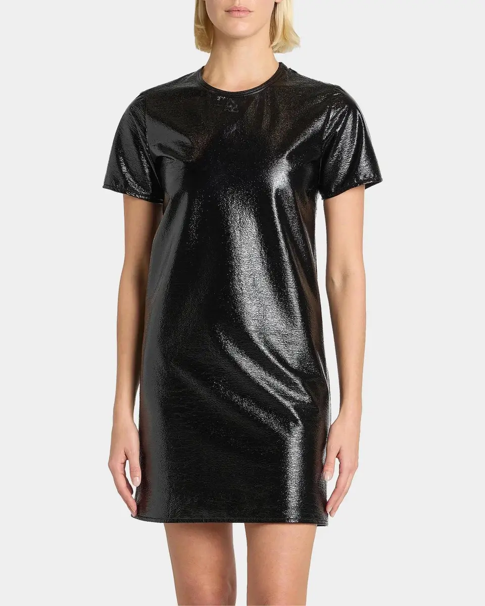 Courrèges Shiny Vinyl Short-Sleeve Mini Dress | Thumbnail 4 Courrèges Shiny Vinyl Short-Sleeve Mini Dress | Thumbnail 4
