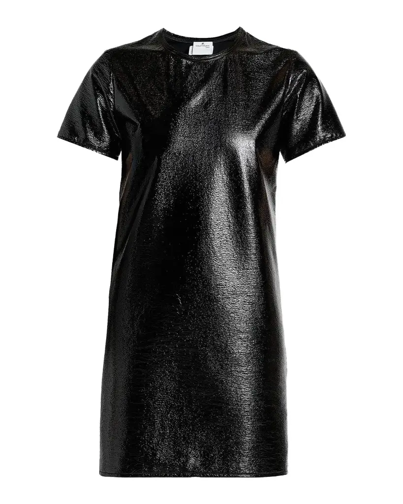 Courrèges Shiny Vinyl Short-Sleeve Mini Dress | Image 1 Courrèges Shiny Vinyl Short-Sleeve Mini Dress | Image 1