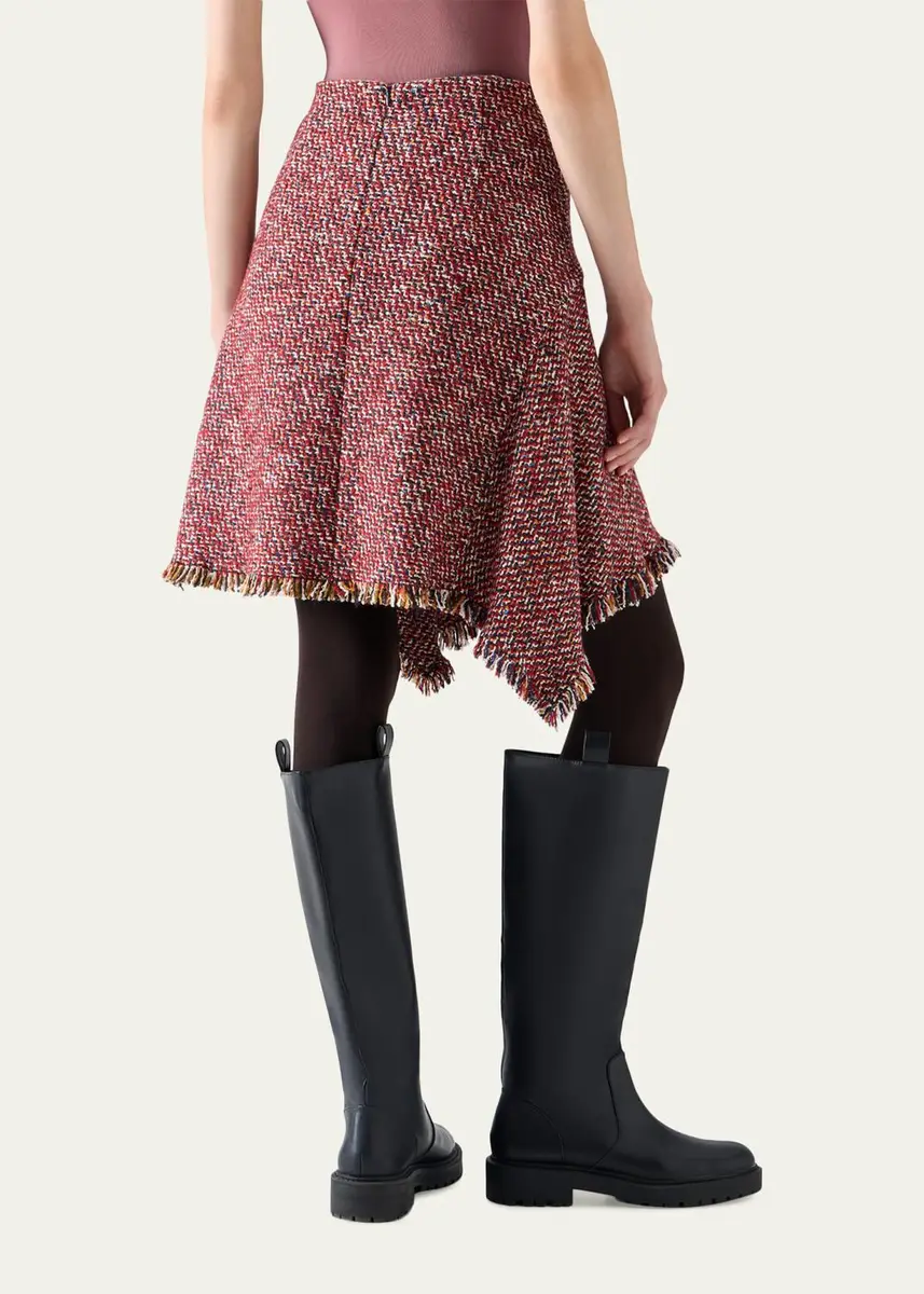 Akris punto Fringed Wool-Blend Tweed Asymmetric Skirt | Thumbnail 3 Akris punto Fringed Wool-Blend Tweed Asymmetric Skirt | Thumbnail 3