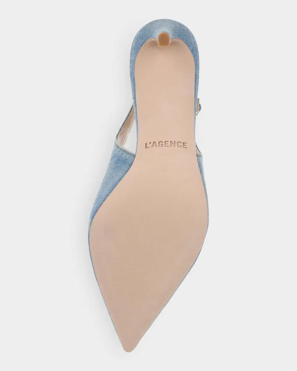 L'Agence 85mm Vichy Denim Slingback Pumps | Thumbnail 6 L'Agence 85mm Vichy Denim Slingback Pumps | Thumbnail 6