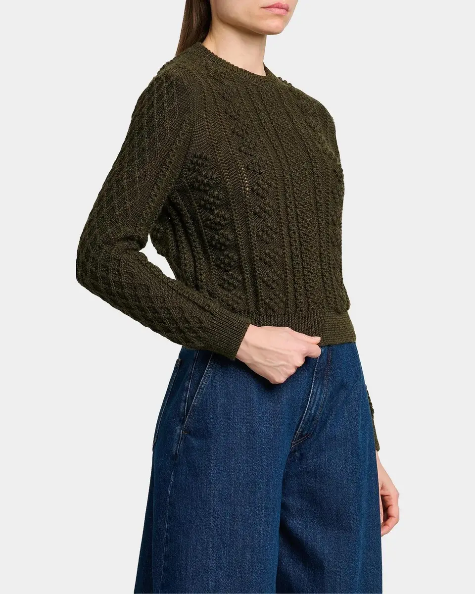 Jil Sander Textured Wool Back-Cutout Crewneck Sweater | Thumbnail 6 Jil Sander Textured Wool Back-Cutout Crewneck Sweater | Thumbnail 6