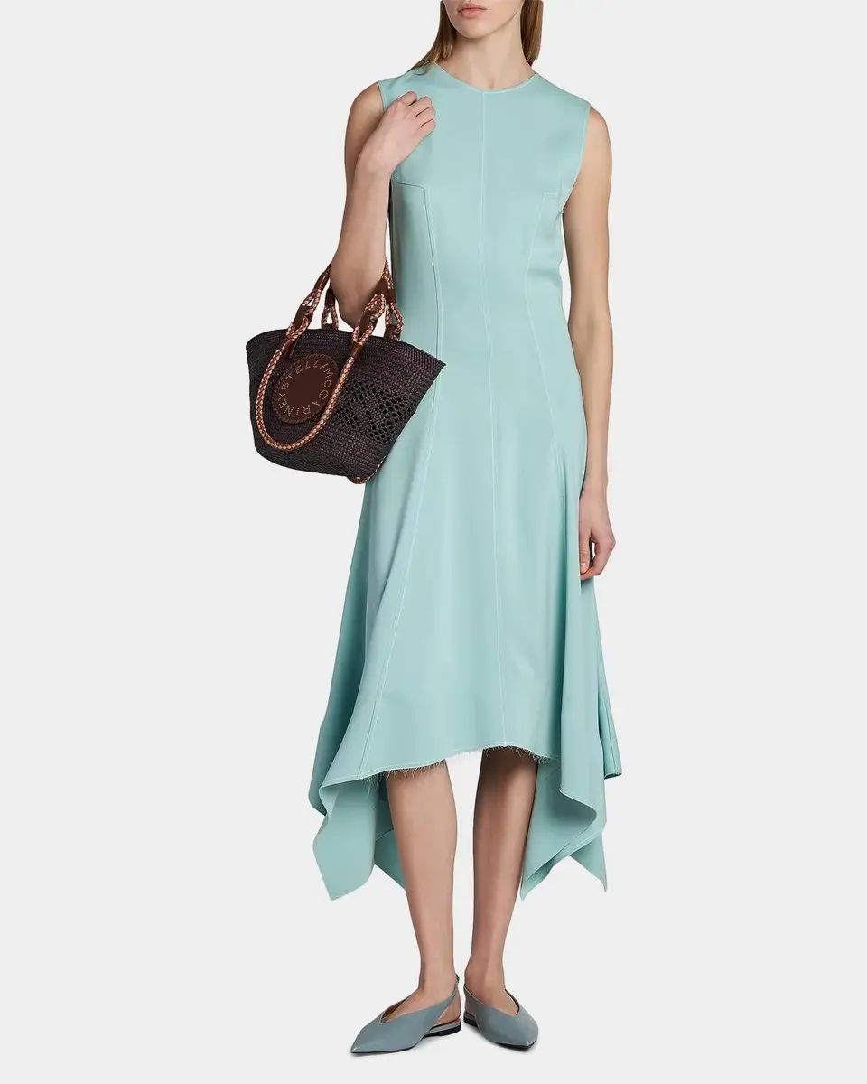 Stella McCartney Sleeveless Paneled Handkerchief Midi Dress | Thumbnail 2