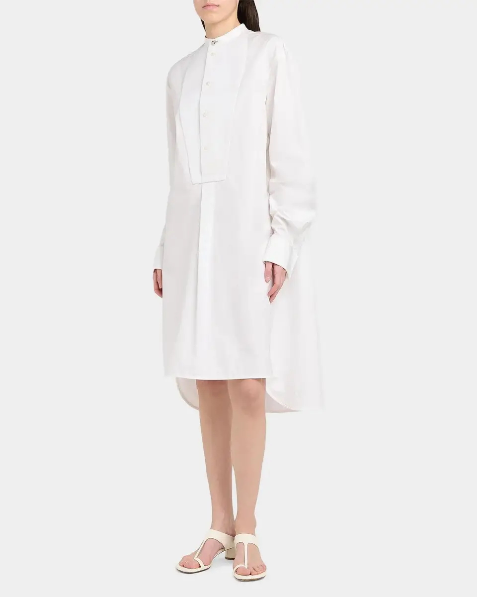 Bottega Veneta Tuxedo-Bib Cotton Poplin Shirtdress | Thumbnail 6