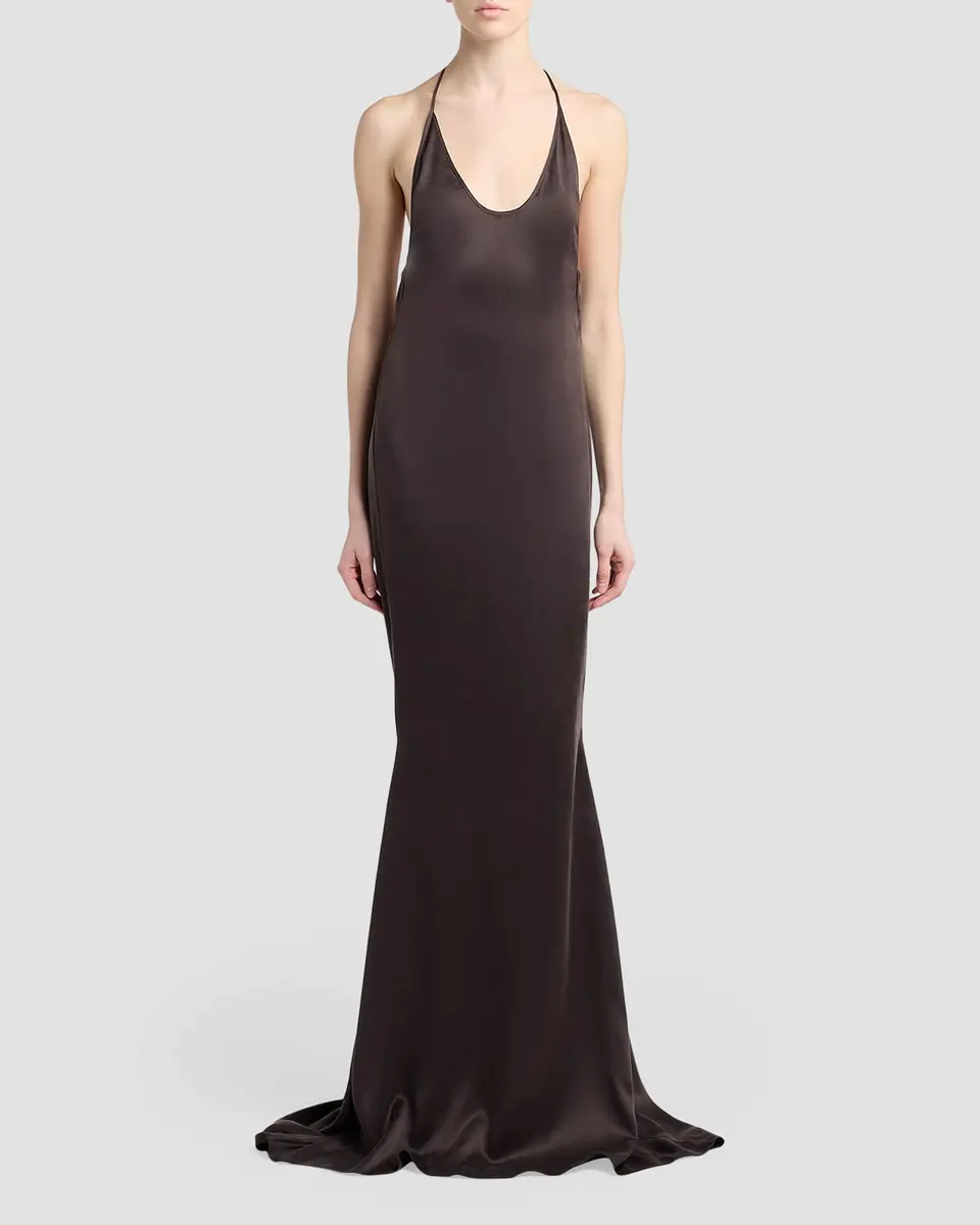 Tom Ford Draped Backless Satin Gown | Thumbnail 2