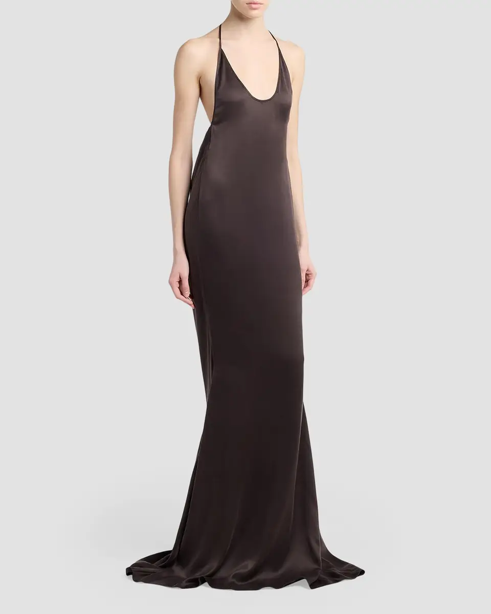 Tom Ford Draped Backless Satin Gown | Thumbnail 4