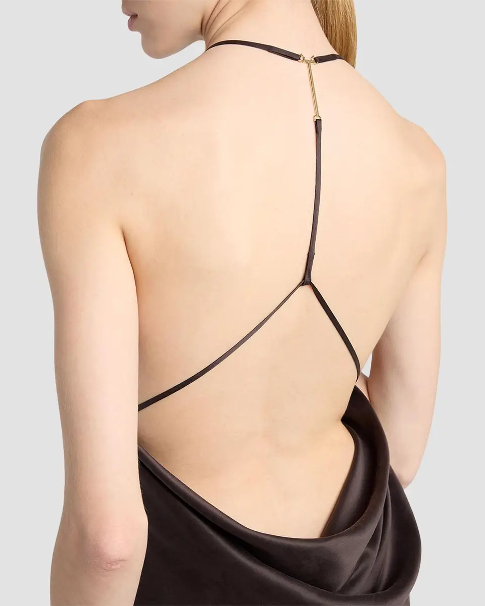 Tom Ford Draped Backless Satin Gown | Thumbnail 5