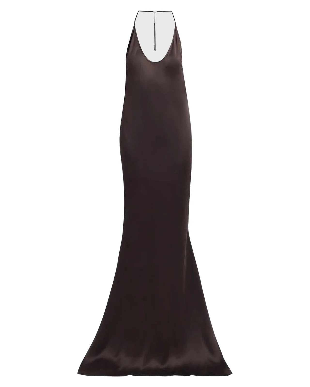 Draped Backless Satin Gown Draped Backless Satin Gown
